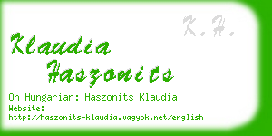 klaudia haszonits business card